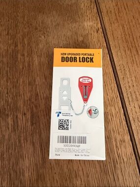 New Upgraded Portable Door Lock - Red